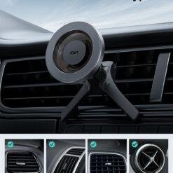 Alternative view of ESR HaloLock Magnetic Car Phone Mount Mobile Holder iPhone Mount Mobile Card Holder Tap and mount your phone for total stability when driving
