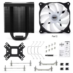 Darkflash Dark Air RGB CPU Cooler 4 Heatpipes ARGB Radiator Silent PWM 4PIN Intel LGA 1150 1151 1155 1200 1366 AMD AM4 9 Darkflash Dark Air RGB CPU Cooler 4 Heatpipes ARGB Radiator Silent PWM 4PIN Intel LGA 1150 1151 1155 1200 1366 AMD AM4 - Image 4