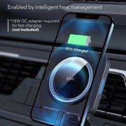 ESR HaloLock Magnetic Wireless Car Charger MagSafe compatible wireless charger with magnetic phone mounting for your car 9 ESR HaloLock Magnetic Wireless Car Charger MagSafe compatible wireless charger with magnetic phone mounting for your car - Image 5