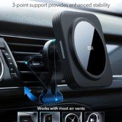 ESR HaloLock Magnetic Wireless Car Charger MagSafe compatible wireless charger with magnetic phone mounting for your car 7 ESR HaloLock Magnetic Wireless Car Charger MagSafe compatible wireless charger with magnetic phone mounting for your car - Image 3