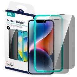 Alternative view of Pack of 2 ESR iPhone 14 Plus / 13 Pro Max Tempered-Glass Privacy Screen Protector Tough tempered glass with an advanced privacy filter ensures protection for your screen and information