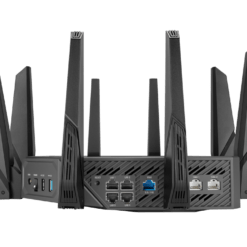 Alternative view of ASUS ROG Rapture GT-AXE16000 quad-band WiFi 6E (802.11ax) Gaming Router, new 6 GHz band, dual 10G ports, 2.5G WAN port, dual WAN, AiMesh support
