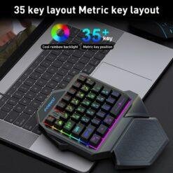 FOREV FV-F6 Wired Gaming Illuminated Keyboard One Handed Gaming Gamepad Keyboard 8 FOREV FV-F6 Wired Gaming Illuminated Keyboard One Handed Gaming Gamepad Keyboard - Image 3