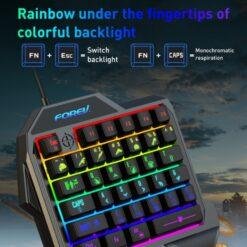 FOREV FV-F6 Wired Gaming Illuminated Keyboard One Handed Gaming Gamepad Keyboard 9 FOREV FV-F6 Wired Gaming Illuminated Keyboard One Handed Gaming Gamepad Keyboard - Image 4