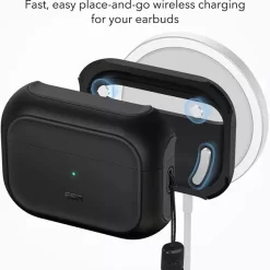 ESR AirPods Pro (2022) Orbit Hybrid Case with HaloLock Protect your AirPods Pro while enjoying MagSafe-compatible charging and eye-catching style 12 ESR AirPods Pro (2022) Orbit Hybrid Case