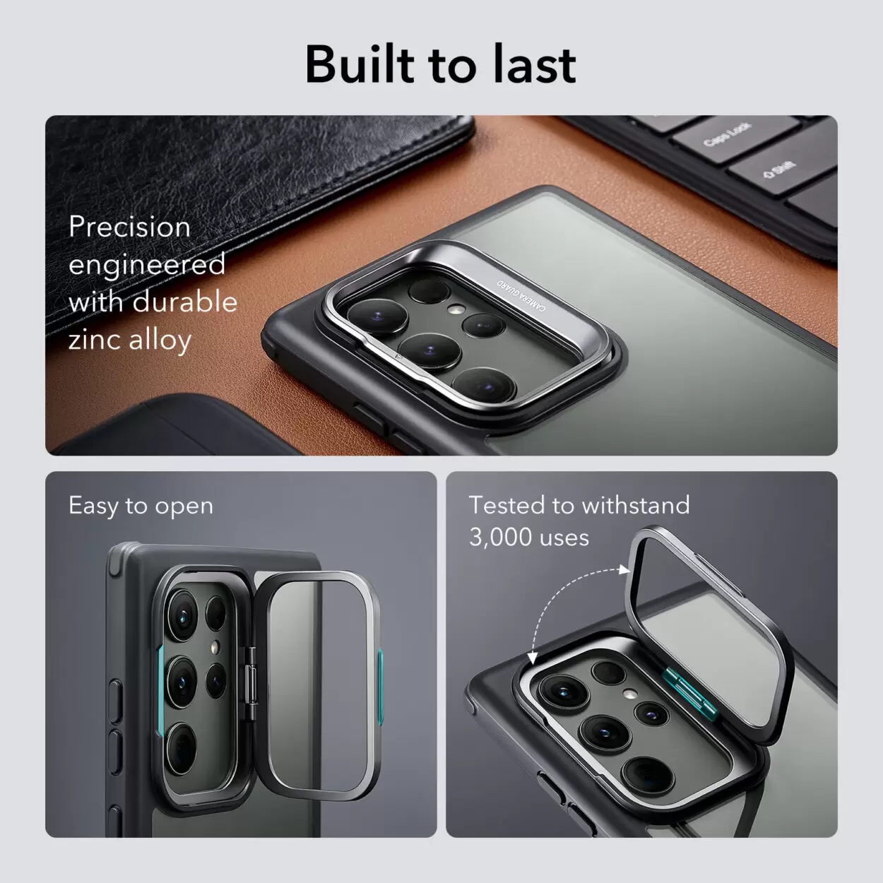 ESR Galaxy S23 Ultra Shock Armor Kickstand Case Ultra-tough 2-part case with innovative Camera-Guard kickstand 3 ESR Galaxy S23 Ultra Shock Armor Kickstand Case Ultra-tough 2-part case with innovative Camera-Guard kickstand - Image 3