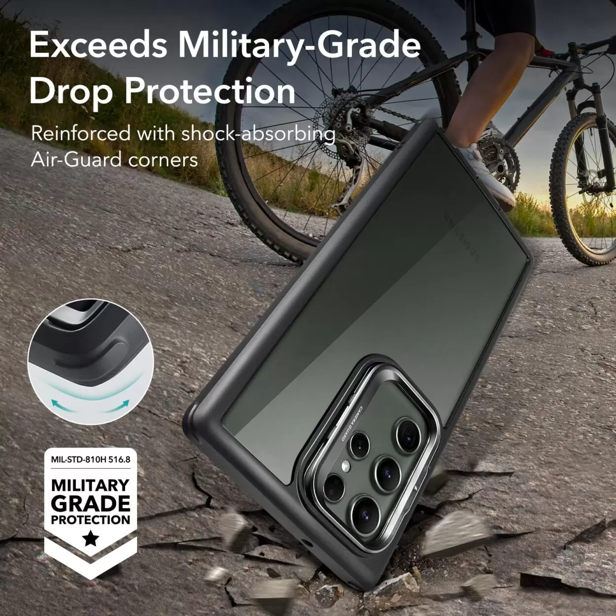 ESR Galaxy S23 Ultra Shock Armor Kickstand Case Ultra-tough 2-part case with innovative Camera-Guard kickstand 2 ESR Galaxy S23 Ultra Shock Armor Kickstand Case Ultra-tough 2-part case with innovative Camera-Guard kickstand - Image 2