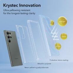 Alternative view of ESR Galaxy S23 Ultra Krystec Clear Case Our clearest case ever, made almost completely from ultra-clear polycarbonate