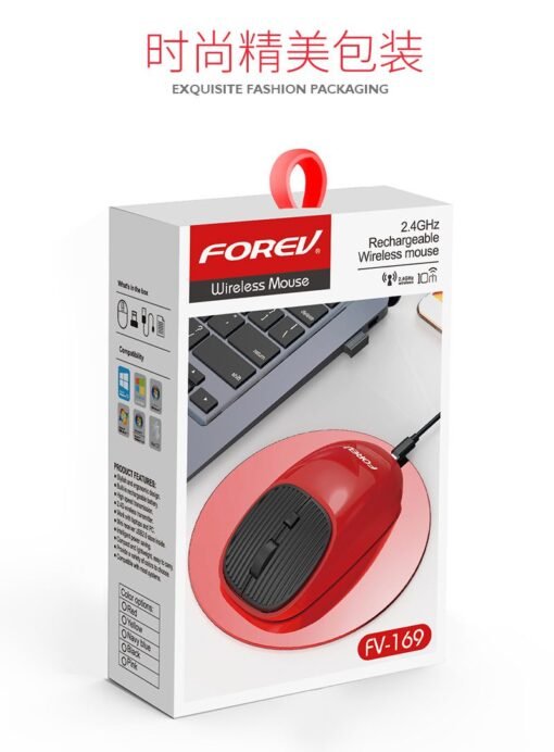 Buy FOREV FV 169 Wireless Rechargeable Mouse With 4 Buttons 1600DPI 2 4Ghz 10m Range At Best