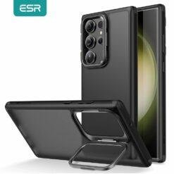 Alternative view of ESR Galaxy S23 Ultra Classic Kickstand Case hybrid case with innovative Camera-Guard kickstand