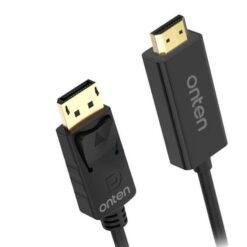 ONTEN DP303 DisplayPort Male to HDMI Male 4K Cable DP to HDMI Cable 1.8 Meter - Image 4