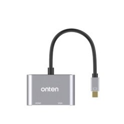 Alternative view of Onten 5131B Mini DP DisplayPort To HDMI and VGA Adapter 2 in 1