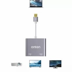 Alternative view of Onten USB 3.0 to HDMI 2 Ports Adapter Converter ONT-59175