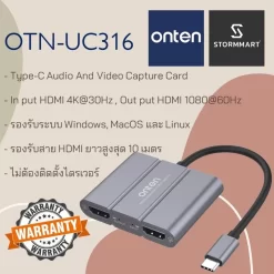 Alternative view of Onten Type-C to Audio And Video Capture Card OTN-UC316