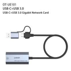 Onten UE101 2 in 1 USB 3.2 gen 2 + Type-c to RJ45 Converter support speed 1000Mbps - Image 2