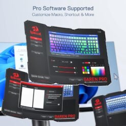 Alternative view of Redragon Garen PRO K656 Pro Bluetooth 5.0 wireless 2.4G USB 3 mode Mechanical Gaming Keyboard 100 Keys Compact