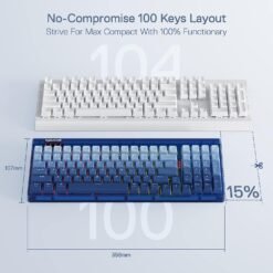Redragon Garen PRO K656 Pro Bluetooth 5.0 wireless 2.4G USB 3 mode Mechanical Gaming Keyboard 100 Keys Compact - Image 6