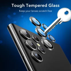 ESR Camera Lens for Samsung Galaxy S22 Ultra Tempered Glass 3D Curved Screen Protector 11 ESR Camera Lens for Samsung Galaxy S22 Ultra Tempered Glass 3D Curved Screen Protector - Image 5