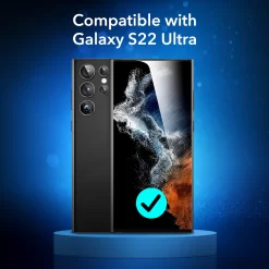 ESR Camera Lens for Samsung Galaxy S22 Ultra Tempered Glass 3D Curved Screen Protector 12 ESR Camera Lens for Samsung Galaxy S22 Ultra Tempered Glass 3D Curved Screen Protector - Image 6