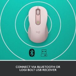 Logitech Signature M650 Wireless Mouse Bluetooth and USB 2-Year Battery, Silent Clicks, Customizable Side Buttons Rose Pink 16 Logitech Signature M650 Wireless Mouse Bluetooth and USB 2-Year Battery, Silent Clicks, Customizable Side Buttons Rose Pink - Image 7