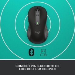 Logitech Signature M650 Wireless Mouse Bluetooth and USB 2-Year Battery, Silent Clicks, Customizable Side Buttons Black 14 Logitech Signature M650 Wireless Mouse Bluetooth and USB 2-Year Battery, Silent Clicks, Customizable Side Buttons Black - Image 7
