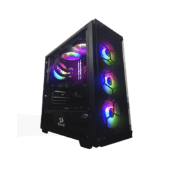 Alternative view of Redragon Wheel Jack GC-606 RGB Gaming PC Case Cabinet, Mid Tower, Glass Front and Side