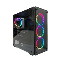 Redragon Wheel Jack GC-606 RGB Gaming PC Case Cabinet, Mid Tower, Glass Front and Side 5 Redragon Wheel Jack GC-606