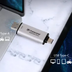 Alternative view of Transcend ESD310S 2TB Portable SSD with Dual Ports USB Type-A and USB Type-C