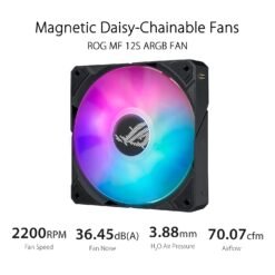 ASUS ROG Ryujin III 360 ARGB All-in-one Liquid CPU Cooler with 360mm Radiator. Asetek 8th gen Pump, 3X Magnetic 120mm ARGB Fans (Daisy Chain Design), 3.5” LCD Display 11 ASUS ROG Ryujin III 360 ARGB All-in-one Liquid CPU Cooler with 360mm Radiator. Asetek 8th gen Pump, 3X Magnetic 120mm ARGB Fans (Daisy Chain Design), 3.5” LCD Display - Image 5