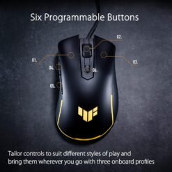 ASUS TUF Gaming M3 Gen II Wired Gaming Mouse ultralight 59-gram with IP56 dust and water resistance 8000 dpi sensor 12 ASUS TUF Gaming M3 Gen II Wired Gaming Mouse ultralight 59-gram with IP56 dust and water resistance 8000 dpi sensor - Image 6