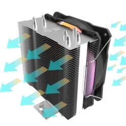 Darkflash Z4 Rgb 4 Heat Pipes Tower CPU Cooler 5V 3 Pin 4 Pin PWM Heatsink Air Cooler for Intel LGA 115X 1200 1700 AM4 AM5 8 Darkflash Z4 Rgb 4 Heat Pipes Tower CPU Cooler 5V 3 Pin 4 Pin PWM Heatsink Air Cooler for Intel LGA 115X 1200 1700 AM4 AM5 - Image 4