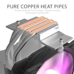 Alternative view of Darkflash Z4 Rgb 4 Heat Pipes Tower CPU Cooler 5V 3 Pin 4 Pin PWM Heatsink Air Cooler for Intel LGA 115X 1200 1700 AM4 AM5