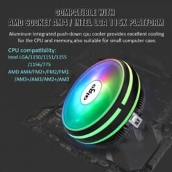 Aigo Lair PU Cooler Radiator 120mm PWM 12V SYNC RGB LED Fan CPU - Image 5