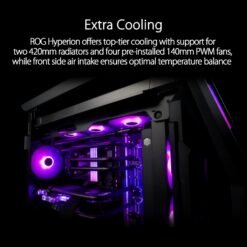 ASUS ROG Hyperion GR701 E-ATX Computer Gaming Case, 420 mm dual radiator support, four 140 mm fans, metal GPU holder 9 ASUS ROG Hyperion GR701 E-ATX Computer Gaming Case, 420 mm dual radiator support, four 140 mm fans, metal GPU holder - Image 3