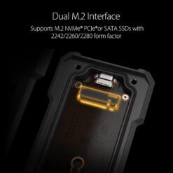ASUS TUF Gaming A1 (ESD-T1A) SSD Enclosure USB-C 3.2 Gen 2x1, dual M.2 NVMe PCIe and SATA interfaces 7 ASUS TUF Gaming A1 (ESD-T1A) SSD Enclosure USB-C 3.2 Gen 2x1, dual M.2 NVMe PCIe and SATA interfaces - Image 3