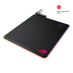 Alternative view of ASUS ROG Balteus Qi Wireless Charging RGB Gaming Mouse Pad with 15-zone Aura Sync lighting, USB passthrough (NH01)