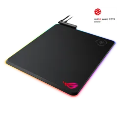 Alternative view of ASUS ROG Balteus Qi Wireless Charging RGB Gaming Mouse Pad with 15-zone Aura Sync lighting, USB passthrough (NH01)