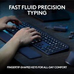 Logitech MX Keys S Wireless Keyboard Graphite, Low Profile, Quiet Typing, Backlight, Bluetooth, USB C Rechargeable for Windows, Linux, Chrome, Mac 7 Logitech MX Keys S Wireless Keyboard Graphite, Low Profile, Quiet Typing, Backlight, Bluetooth, USB C Rechargeable for Windows, Linux, Chrome, Mac - Image 2