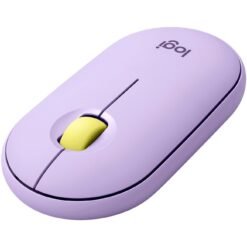 Alternative view of Logitech PEBBLE M350 Silent Wireless and Bluetooth Mouse Lavender Modern and Slim