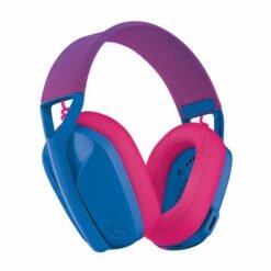 Alternative view of Logitech G435 LIGHTSPEED Wireless Gaming Headset Blue with Dual beamforming mics reduce background noise LIGHTSPEED wireless and Bluetooth