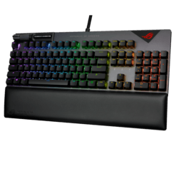 Alternative view of ASUS ROG Strix Flare II Gaming Mechanical Keyboard (XA08) with 8000 Hz polling rate, ROG NX mechanical switches, PBT keycaps, metal media controls
