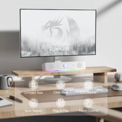 Redragon GS560 ADIEMUS RGB Gaming Sound Bar Speaker White with Aux 3.5mm Stereo Music Smart RGB speakers 7 Redragon GS560 ADIEMUS RGB Gaming Sound Bar Speaker White with Aux 3.5mm Stereo Music Smart RGB speakers - Image 3