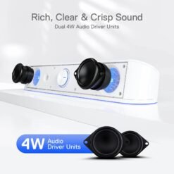 Redragon GS560 ADIEMUS RGB Gaming Sound Bar Speaker White with Aux 3.5mm Stereo Music Smart RGB speakers 9 Redragon GS560