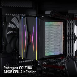 Redragon HODUR Air CC-2188 ARGB Dual Tower CPU Air Cooler 10 Redragon HODUR Air CC-2188 ARGB Dual Tower CPU Air Cooler - Image 4