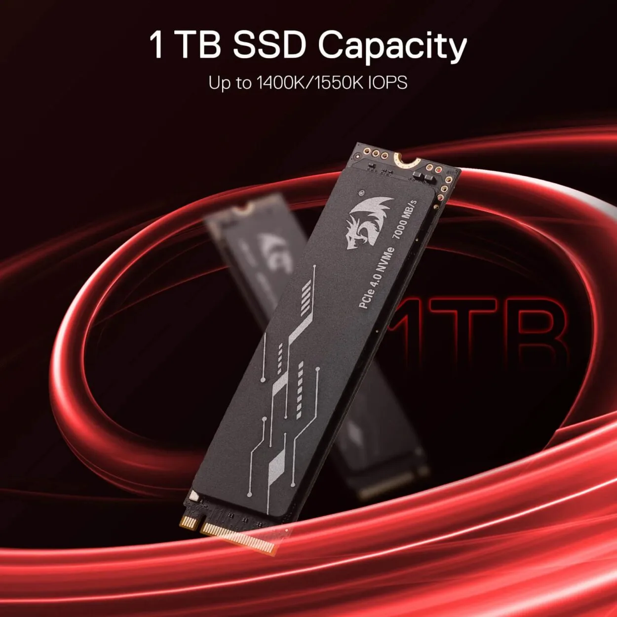 Redragon DRAGON KNIGHT 512GB PCIe Gen 4X4 NVMe SSD M.2 2280 Internal Solid State Drive 2 Redragon DRAGON KNIGHT 512GB PCIe Gen 4X4 NVMe SSD M.2 2280 Internal Solid State Drive - Image 2