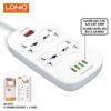 LDNIO SC4407 Power Strip with 4 Sockets and 4 USB Port + Overload Protection QC 3.0 12 LDNIO SC4407