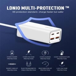 LDNIO A4610C 65W 4 Port USB Charger For Laptop and Phones Type C Qc3.0 Fast Charger Adapter For Iphone 15 14 13 12 Pro Max Samsung Phone Charger - Image 4