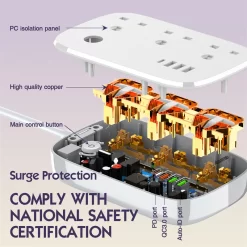 LDNIO SCW3451 Universal Plug Wifi Smart Power Strip with USB Extension Socket App Control 4 USB 3 AC Outlets 10 LDNIO SCW3451 Universal Plug Wifi Smart Power Strip with USB Extension Socket App Control 4 USB 3 AC Outlets - Image 5