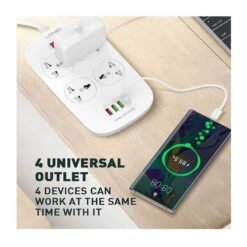LDNIO SC4407 Power Strip with 4 Sockets and 4 USB Port + Overload Protection QC 3.0 7 LDNIO SC4407