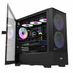 Aigo DarkFlash DK415 Mesh M-ATX PC Case with 2 ARGB 140mm Fans - Image 3